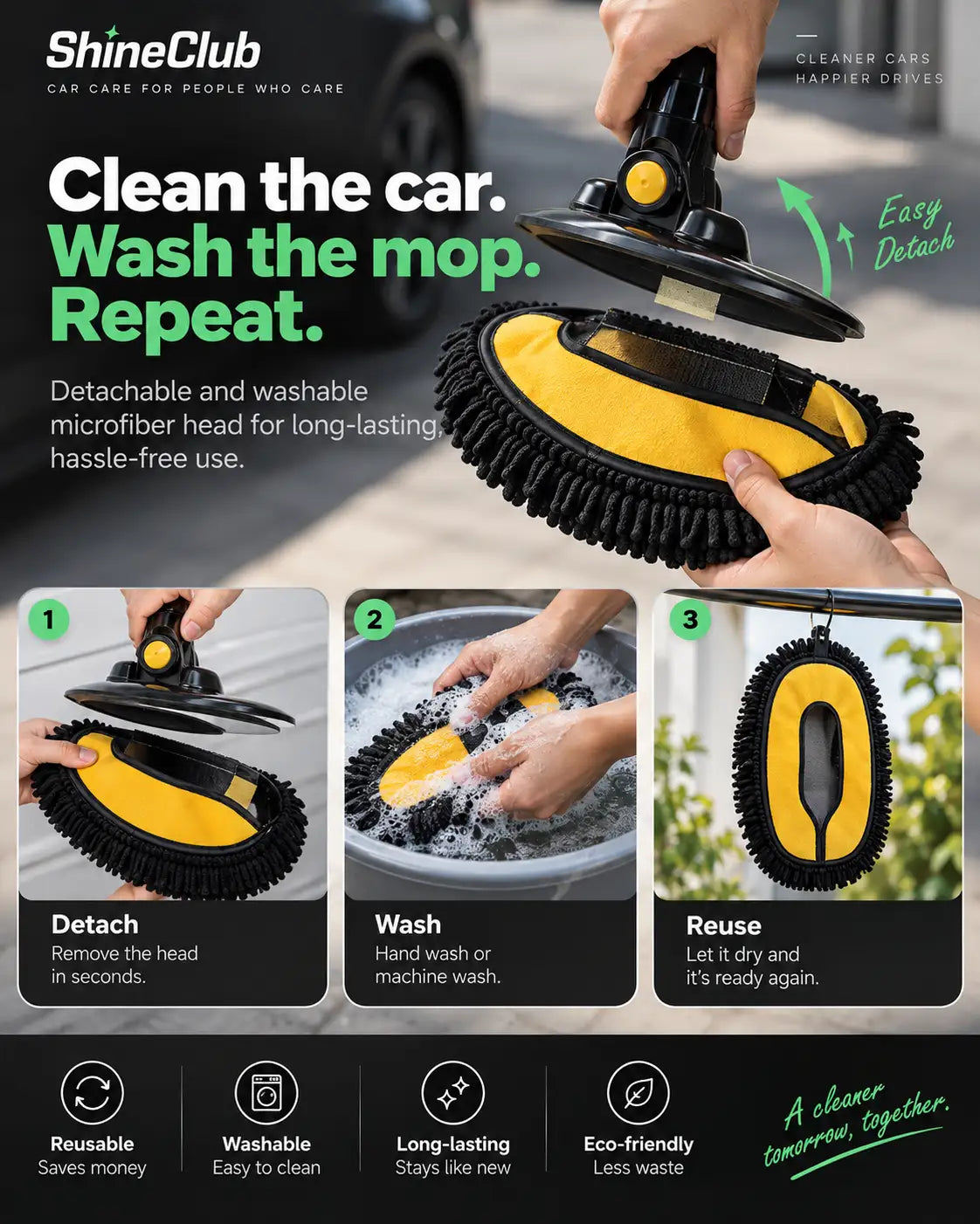 Long-Reach Car Wash Mop