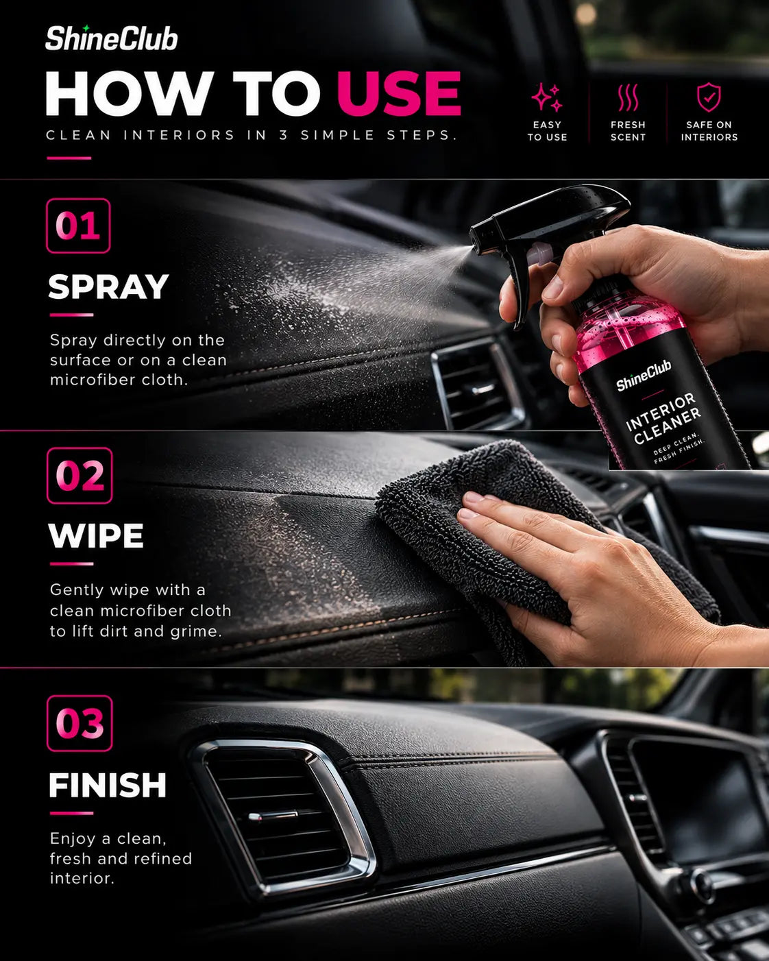 Interior Cleaner – Deep Clean & Fresh Finish